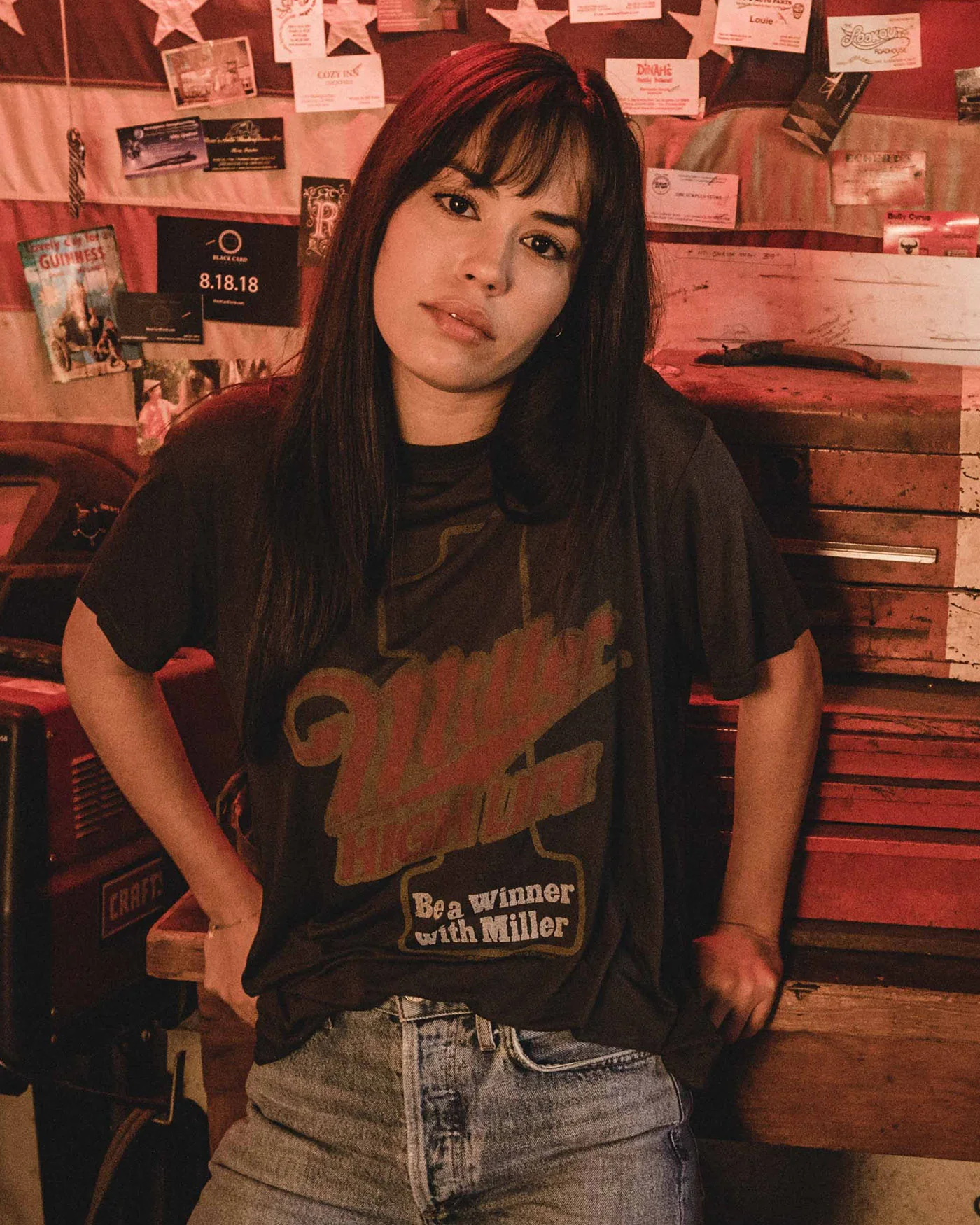 Women's Miller High Life Racing #1 Vintage Tissue Tee - Image 3