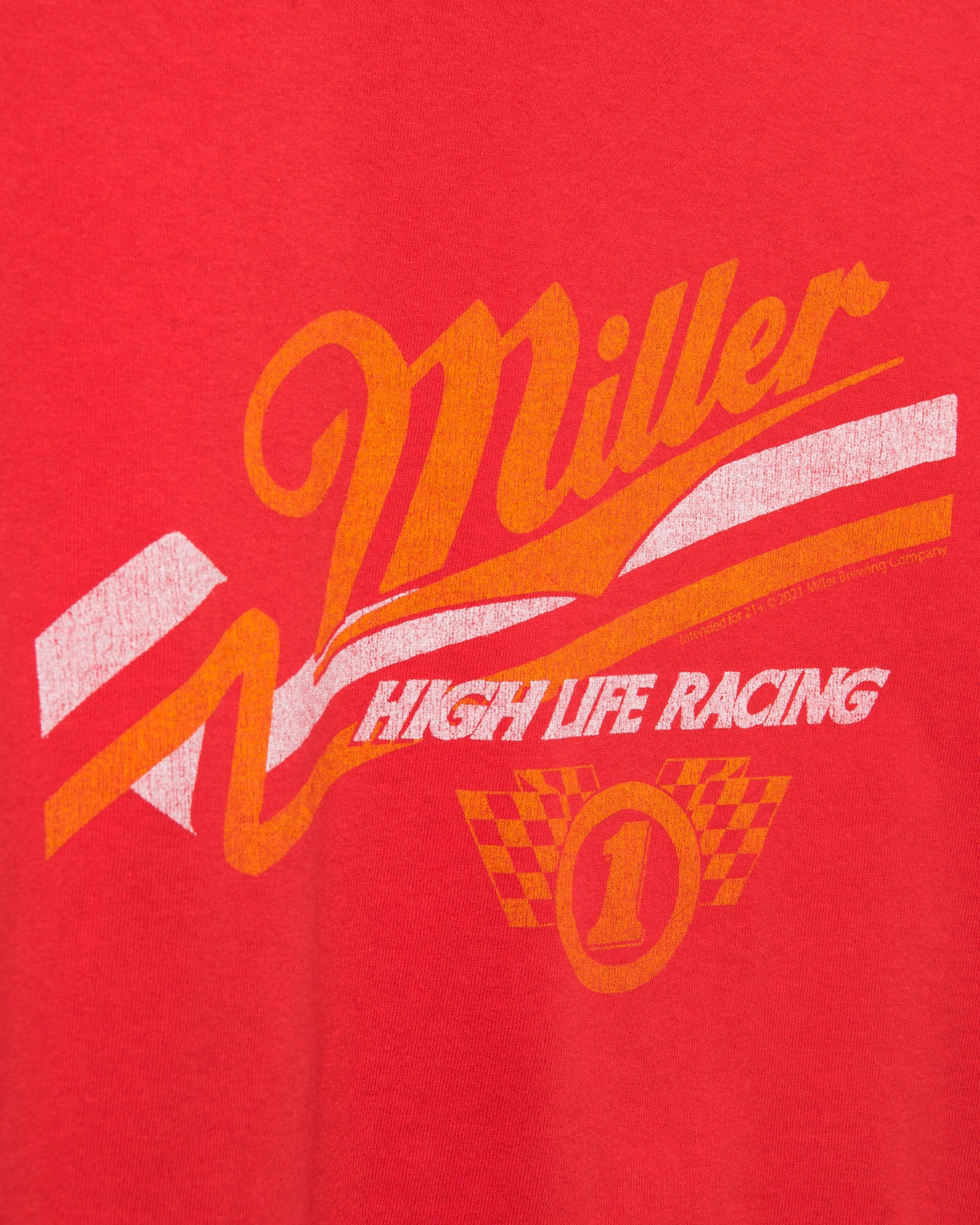 Women's Miller High Life Racing Logo Cropped Flea Market Tee - Image 5