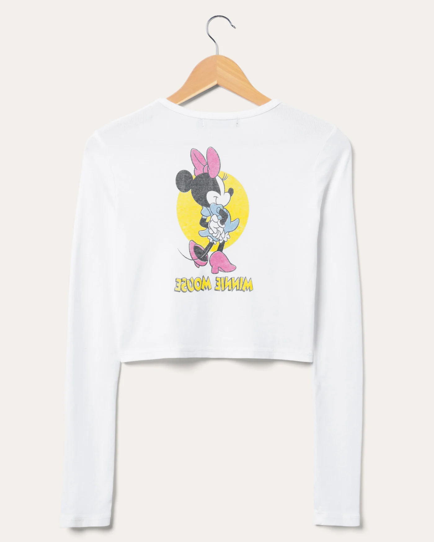 Women's Minnie Mouse Long Sleeve Baby Crop - Image 5