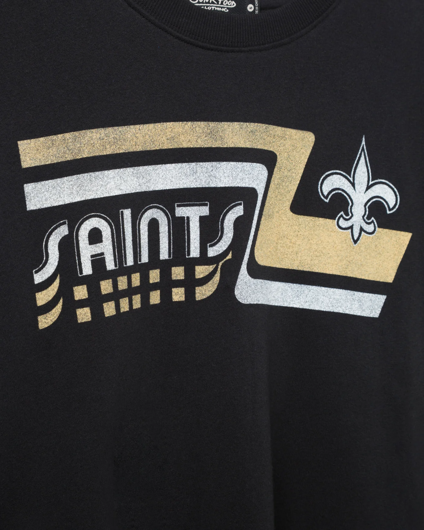 Women's New Orleans Saints Retro Crop Fleece - Image 3