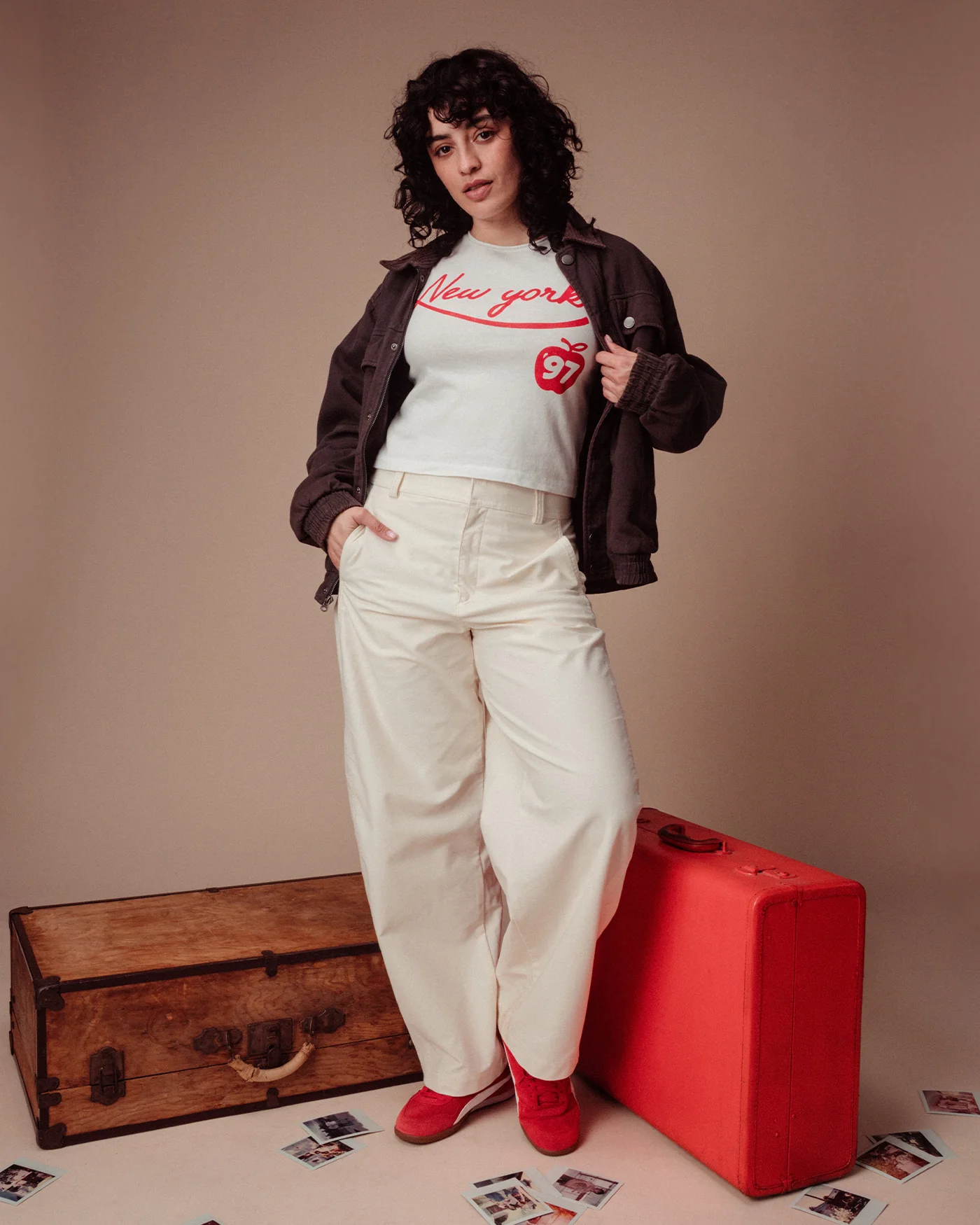 Women's New York '97 Vintage Baby Tee - Image 2