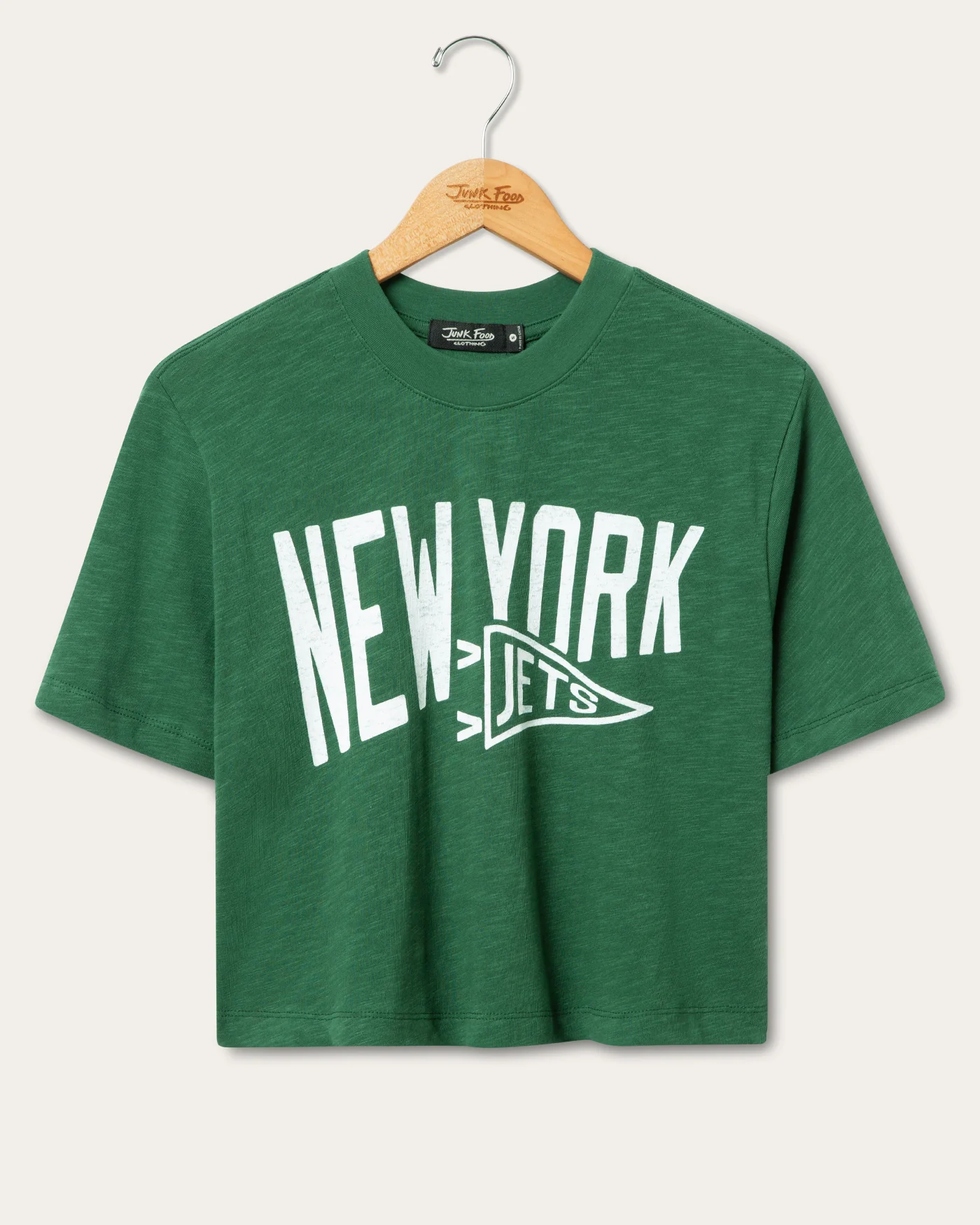 Women's New York Jets Dual Threat Mock Neck Crop Tee