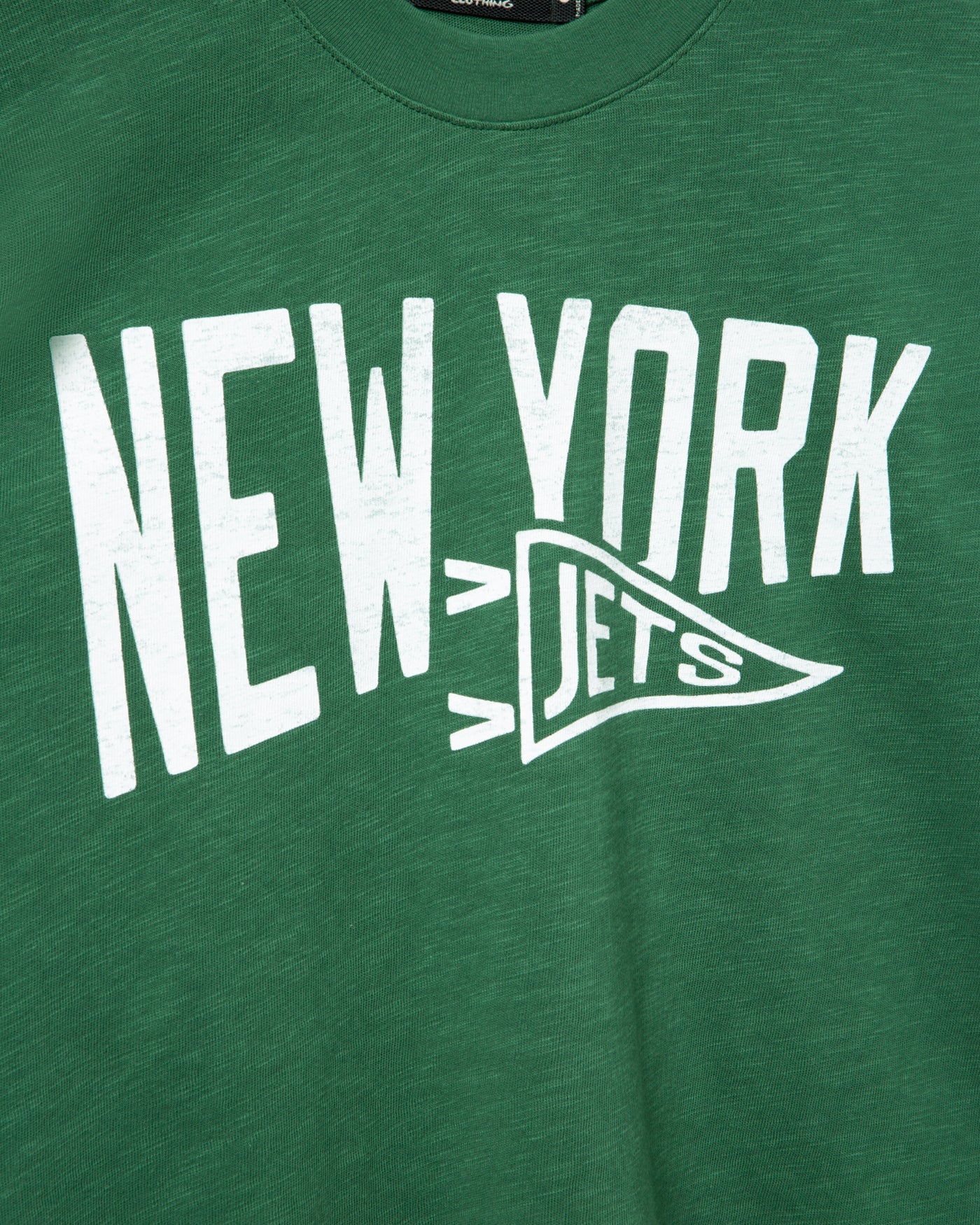 Women's New York Jets Dual Threat Mock Neck Crop Tee - Image 3