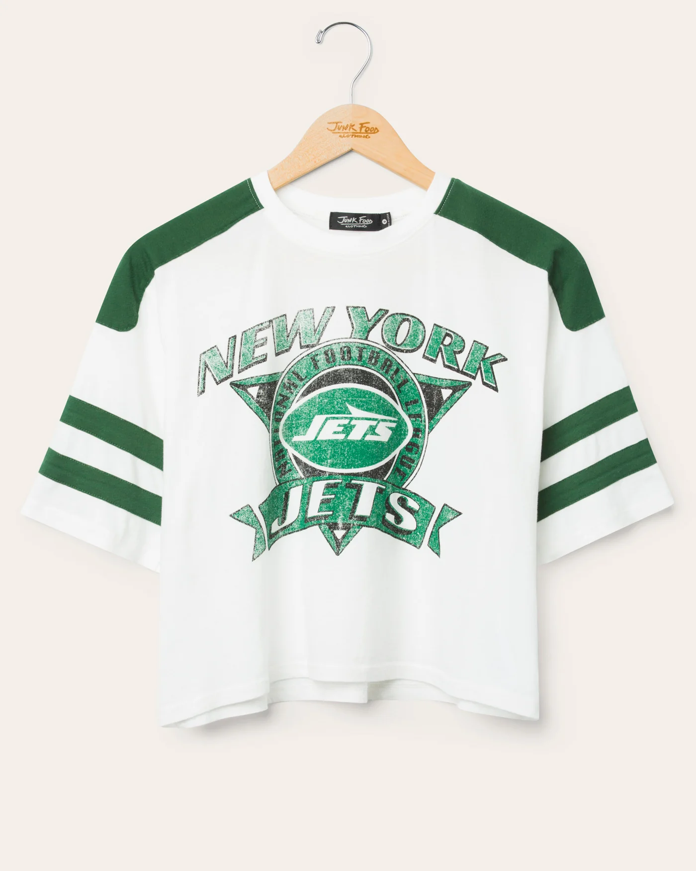 Women's New York Jets Striped Crop Tee