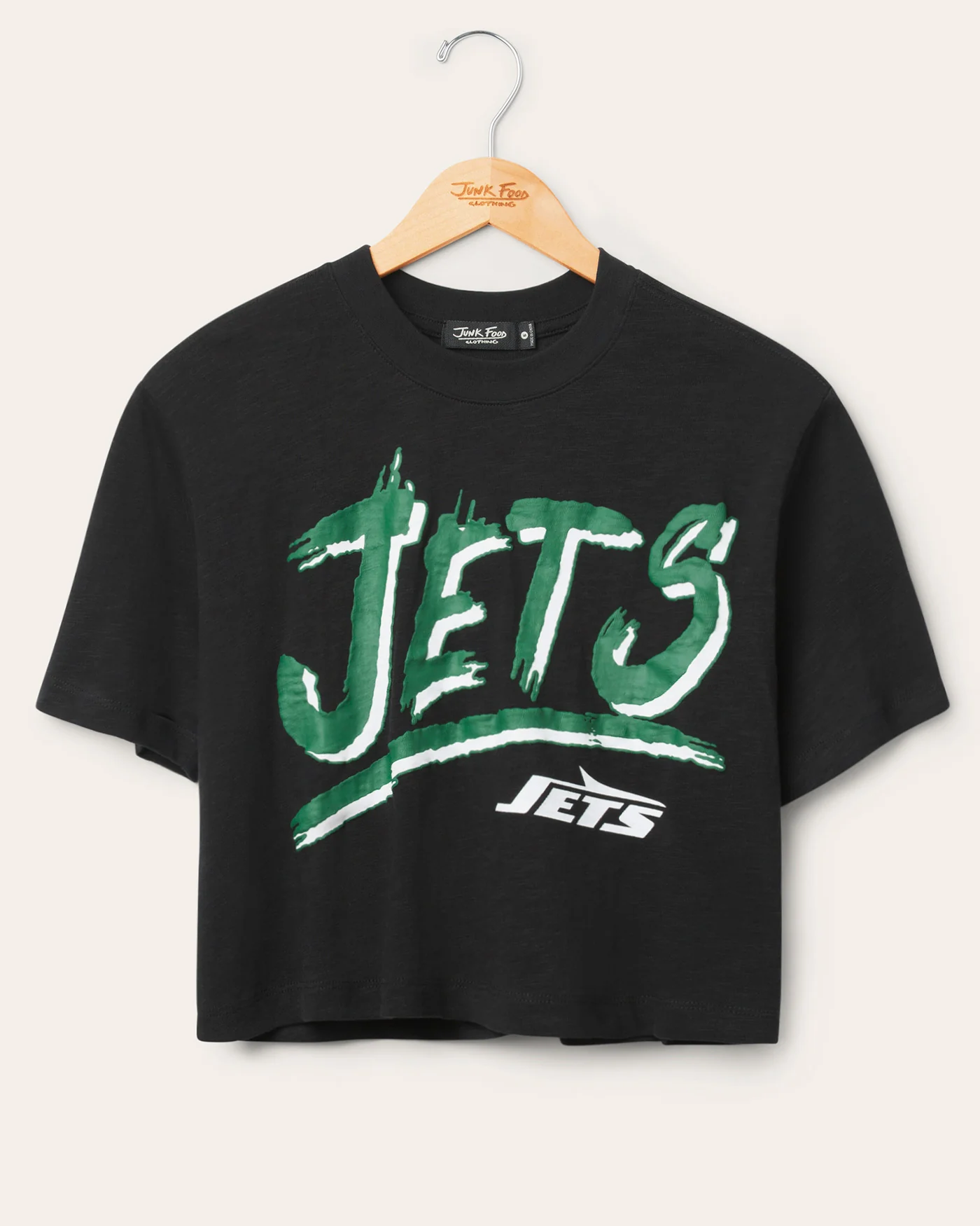 Women's New York Jets Thrill Mock Neck Crop Tee