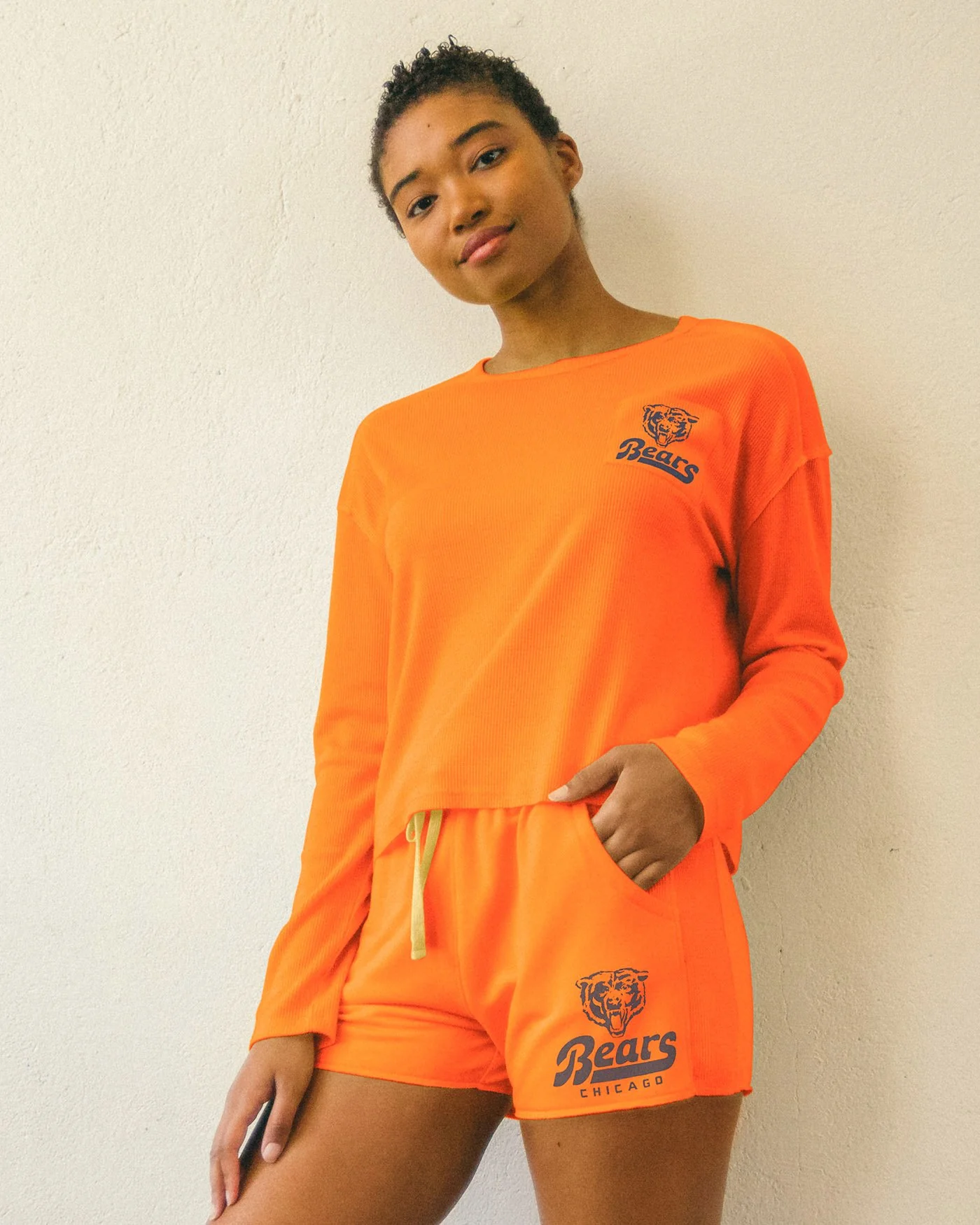 Women's NFL Chicago Bears Fabric Mix Thermal Short - Image 2