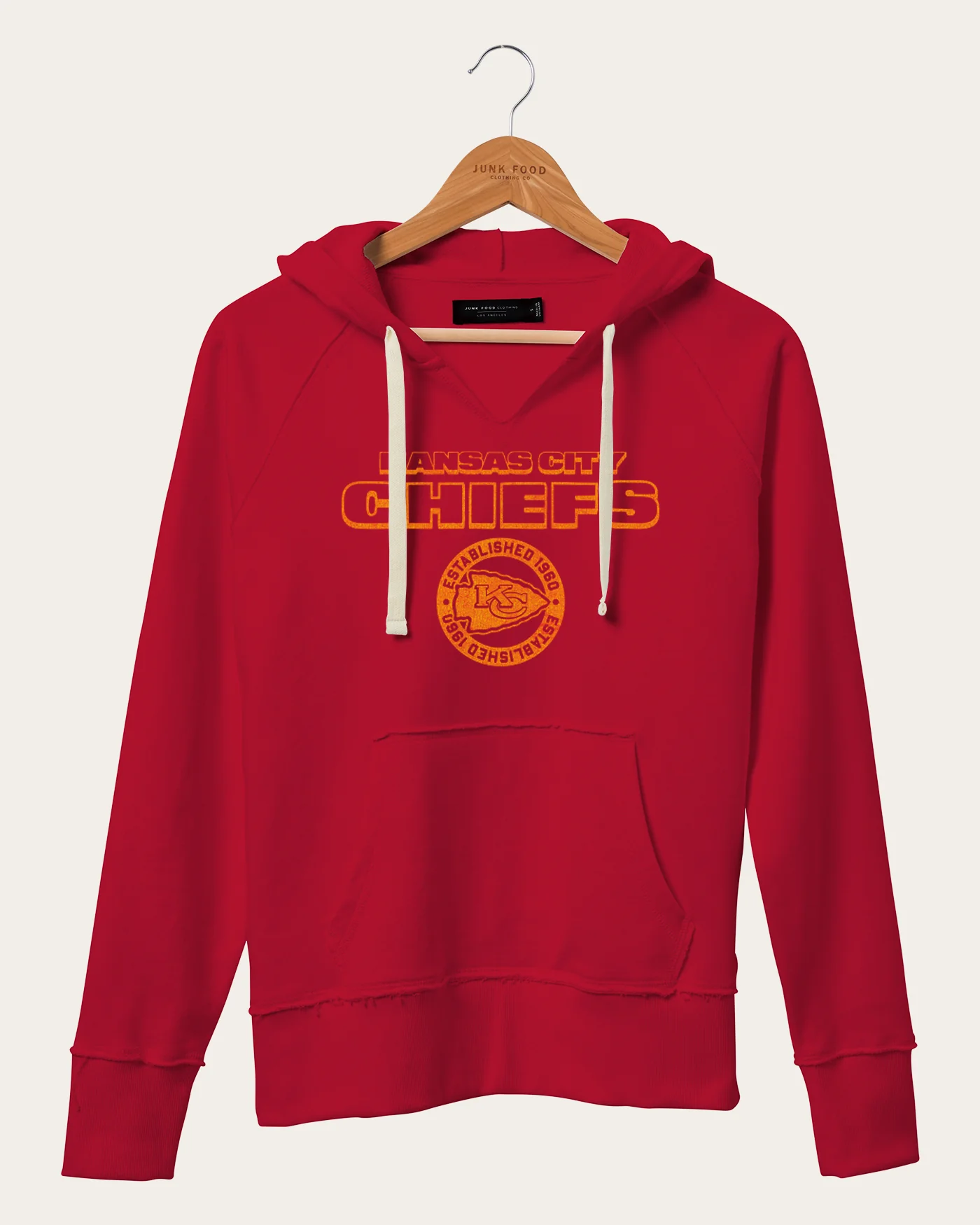 Women's NFL Kansas City Chiefs Raw Edge Hoodie