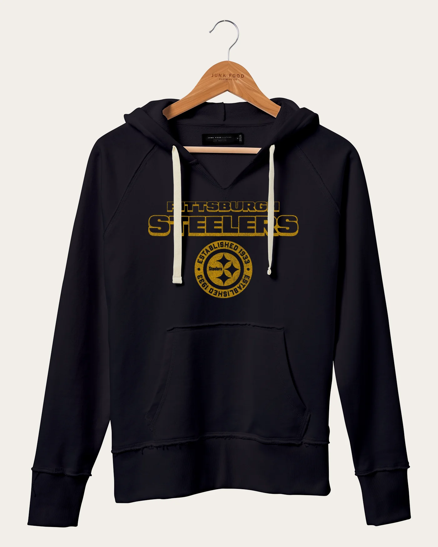 Women's NFL Pittsburgh Steelers Raw Edge Hoodie