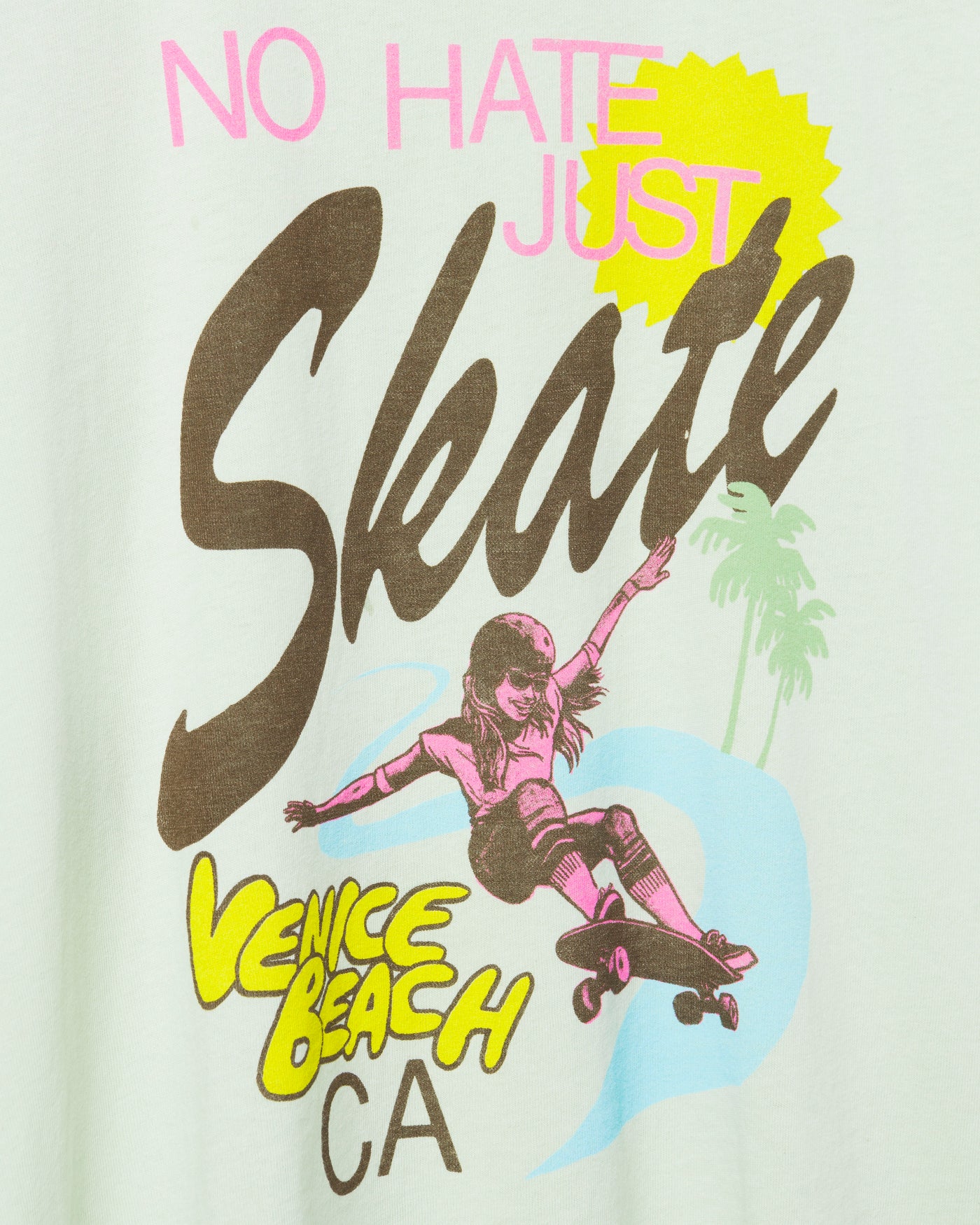 Women's No Hate Just Skate Vintage Tee - Image 4