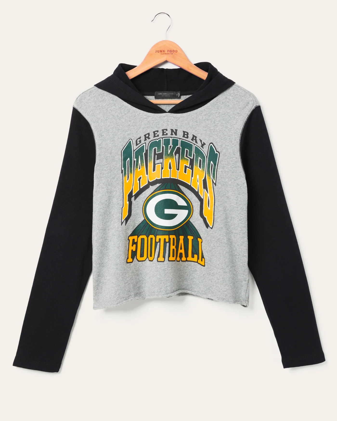 Women's Green Bay Packers Block Crop Hoodie