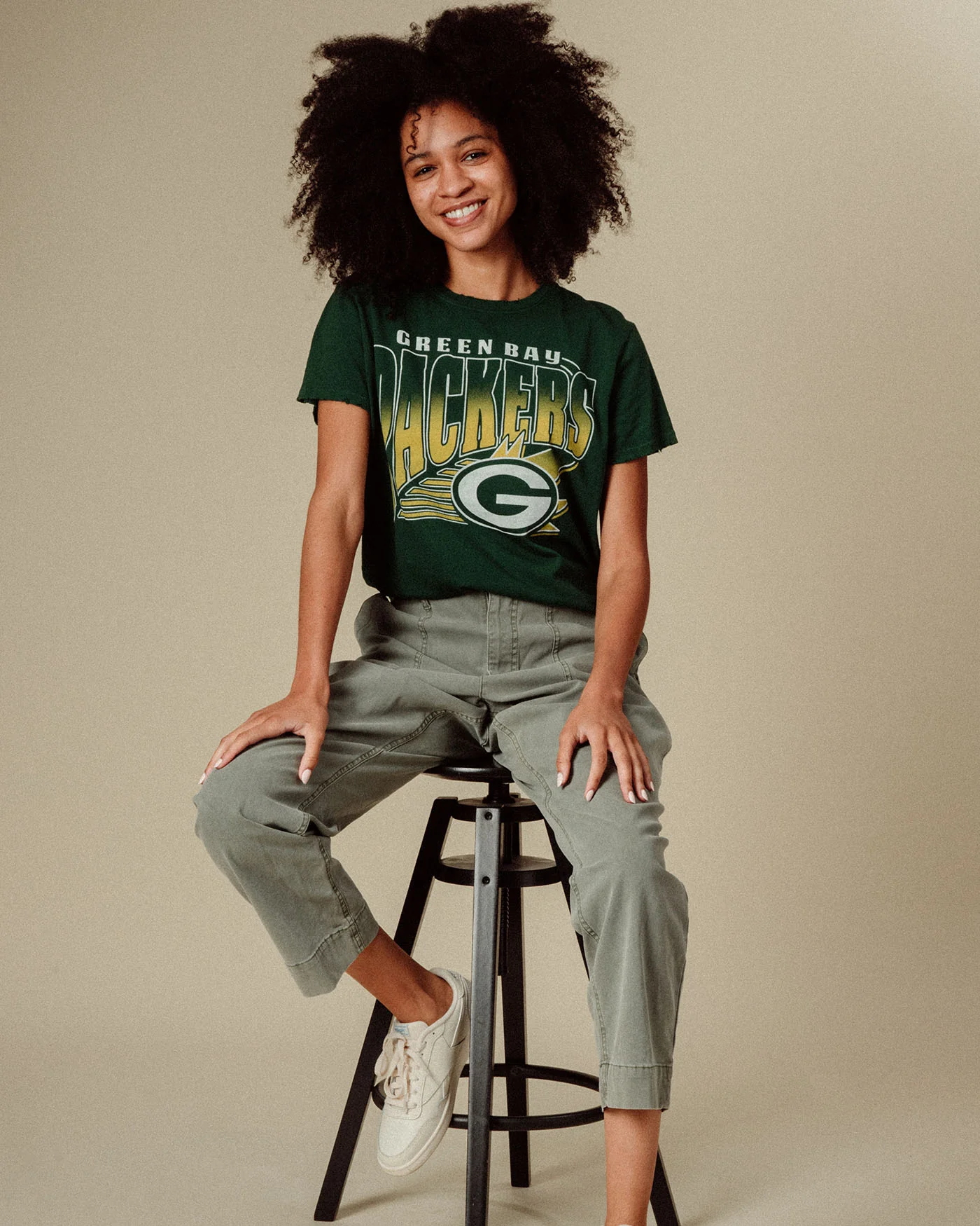 Women's Green Bay Packers Vintage Tee - Image 2