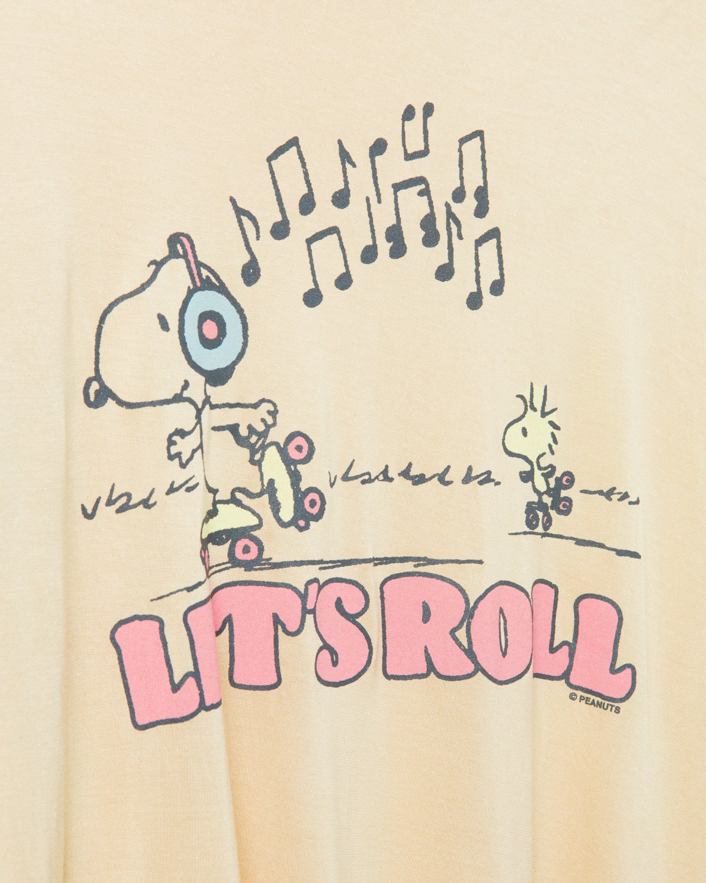 Women's Peanuts Let's Roll Vintage Tissue Tee - Image 4