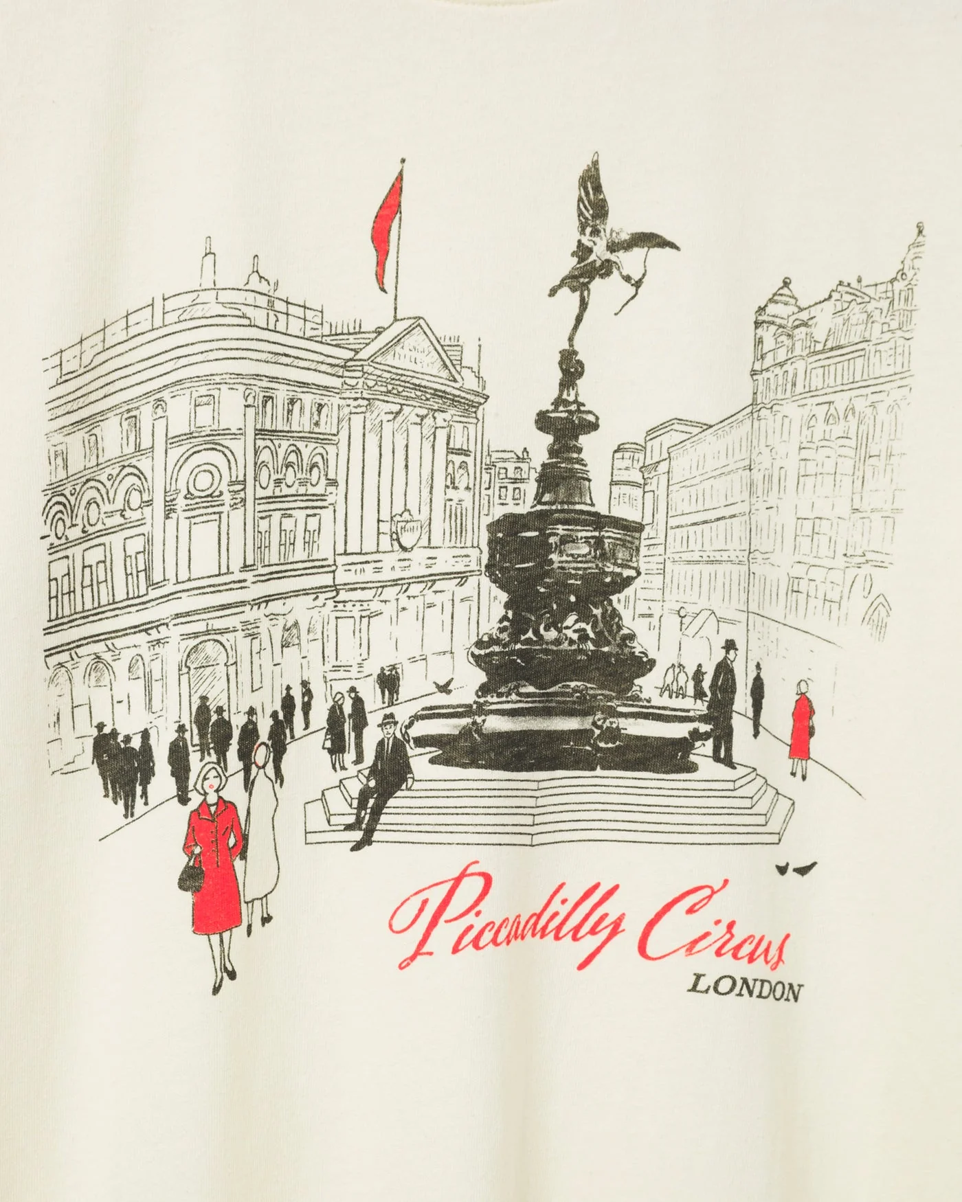 Women's Piccadelly Circus London Vintage Tee - Image 4