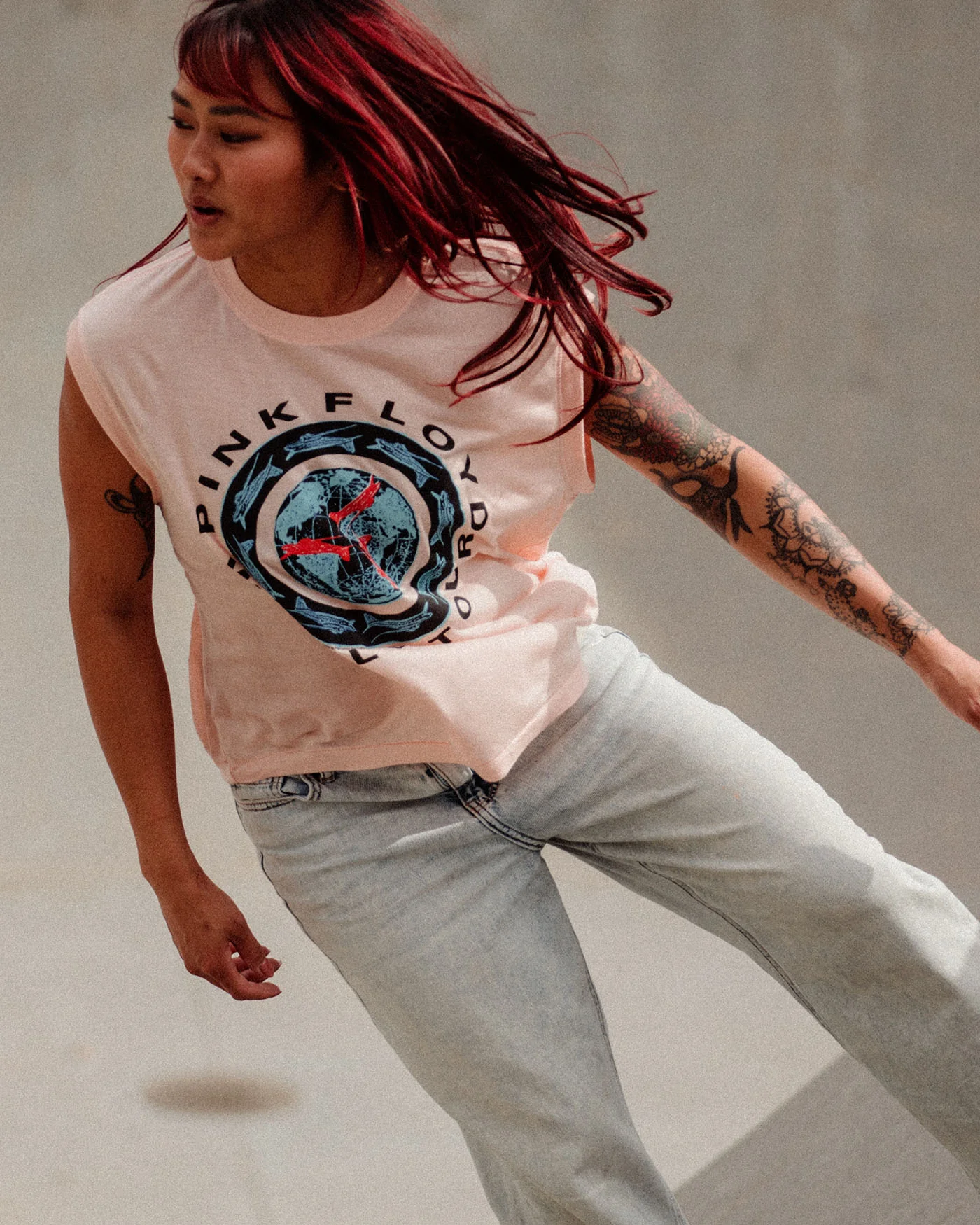 Women's Pink Floyd Circle Vintage Tissue Tank - Image 3