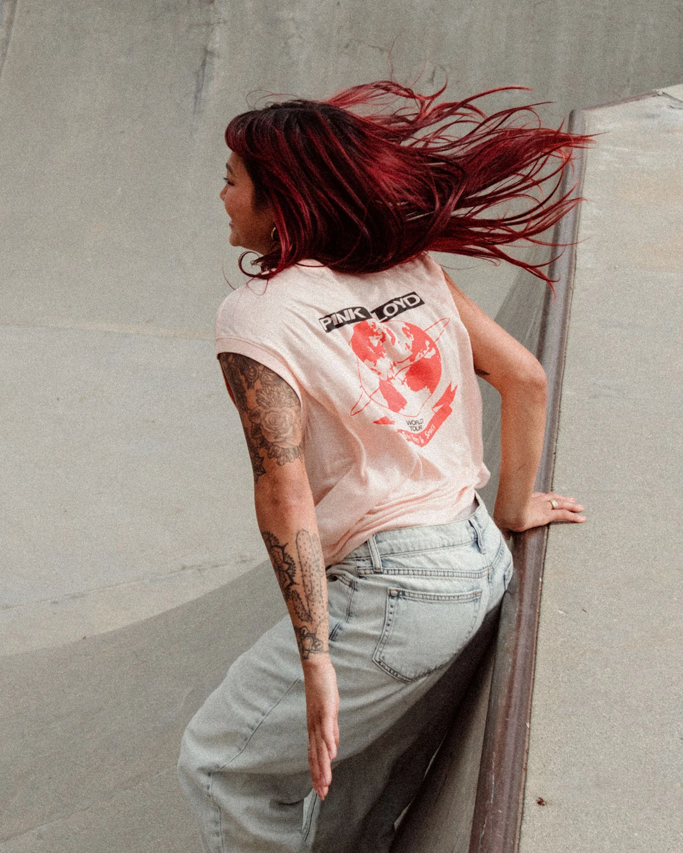 Women's Pink Floyd Circle Vintage Tissue Tank - Image 4