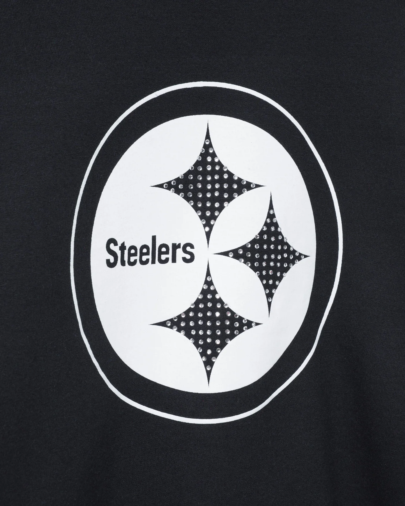 Women's Pittsburgh Steelers Bling Flea Market Crop Fleece - Image 6