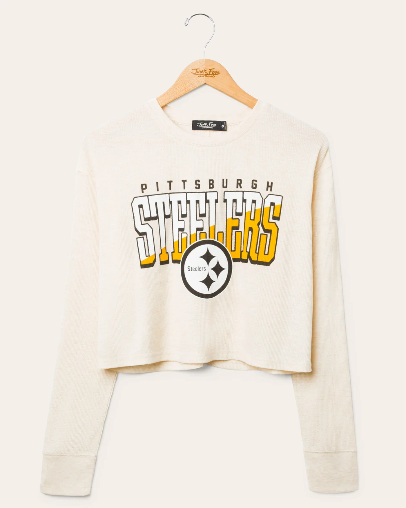 Women's Pittsburgh Steelers Slant Crop Thermal