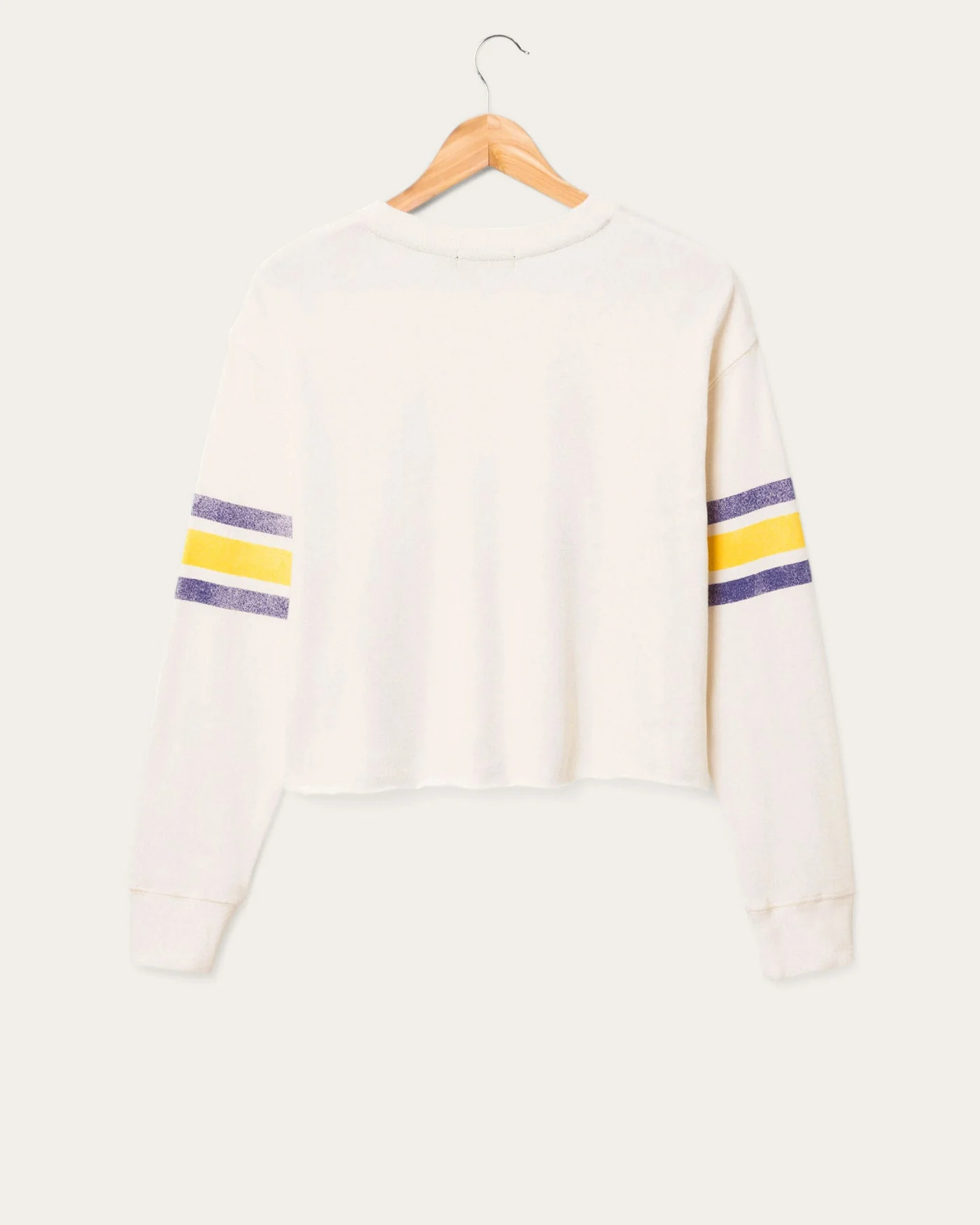 Women's Los Angeles Rams Kickoff Crop Crew Fleece - Image 4