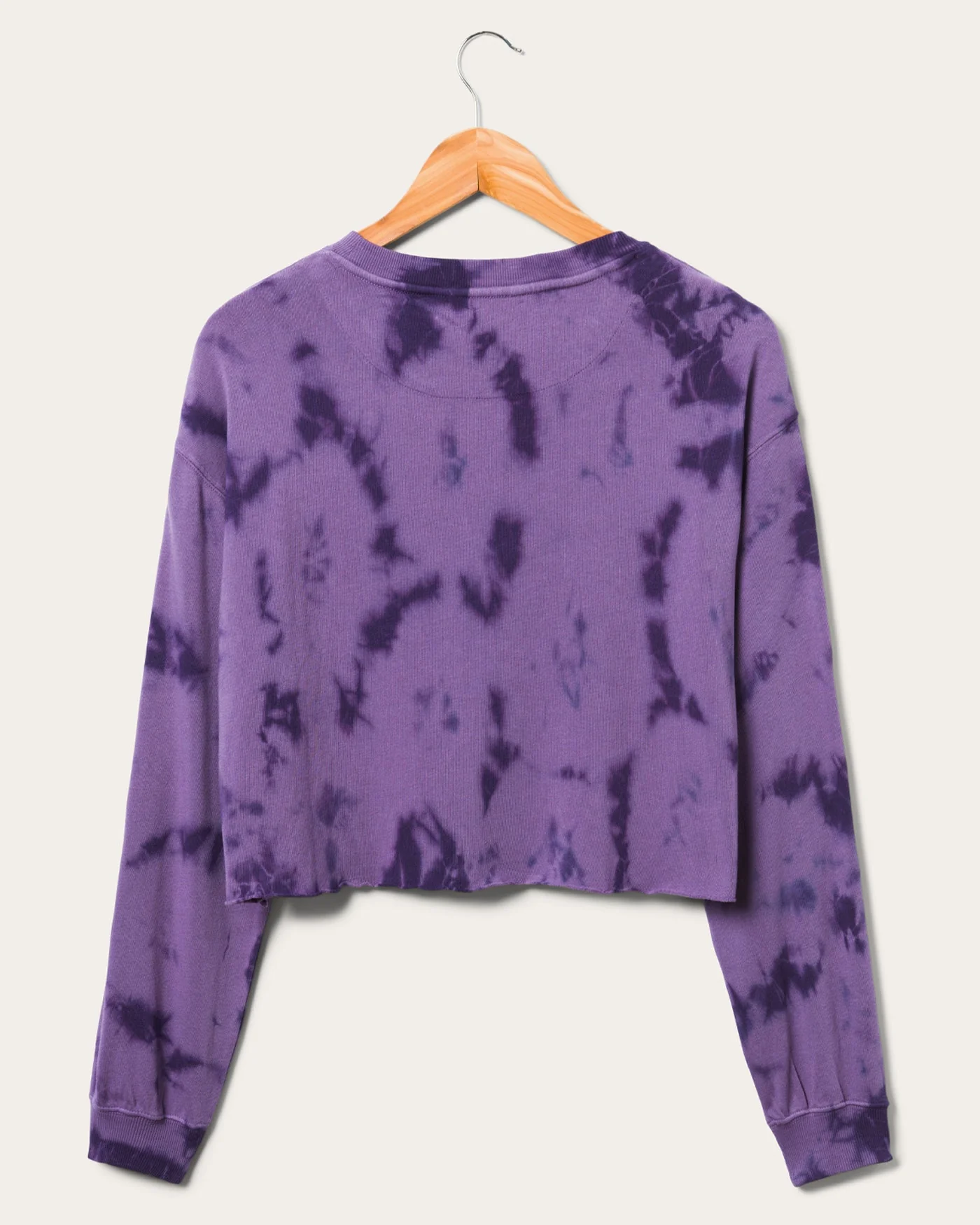 Women's Baltimore Ravens Long Sleeve Loose Knit Crop - Image 3
