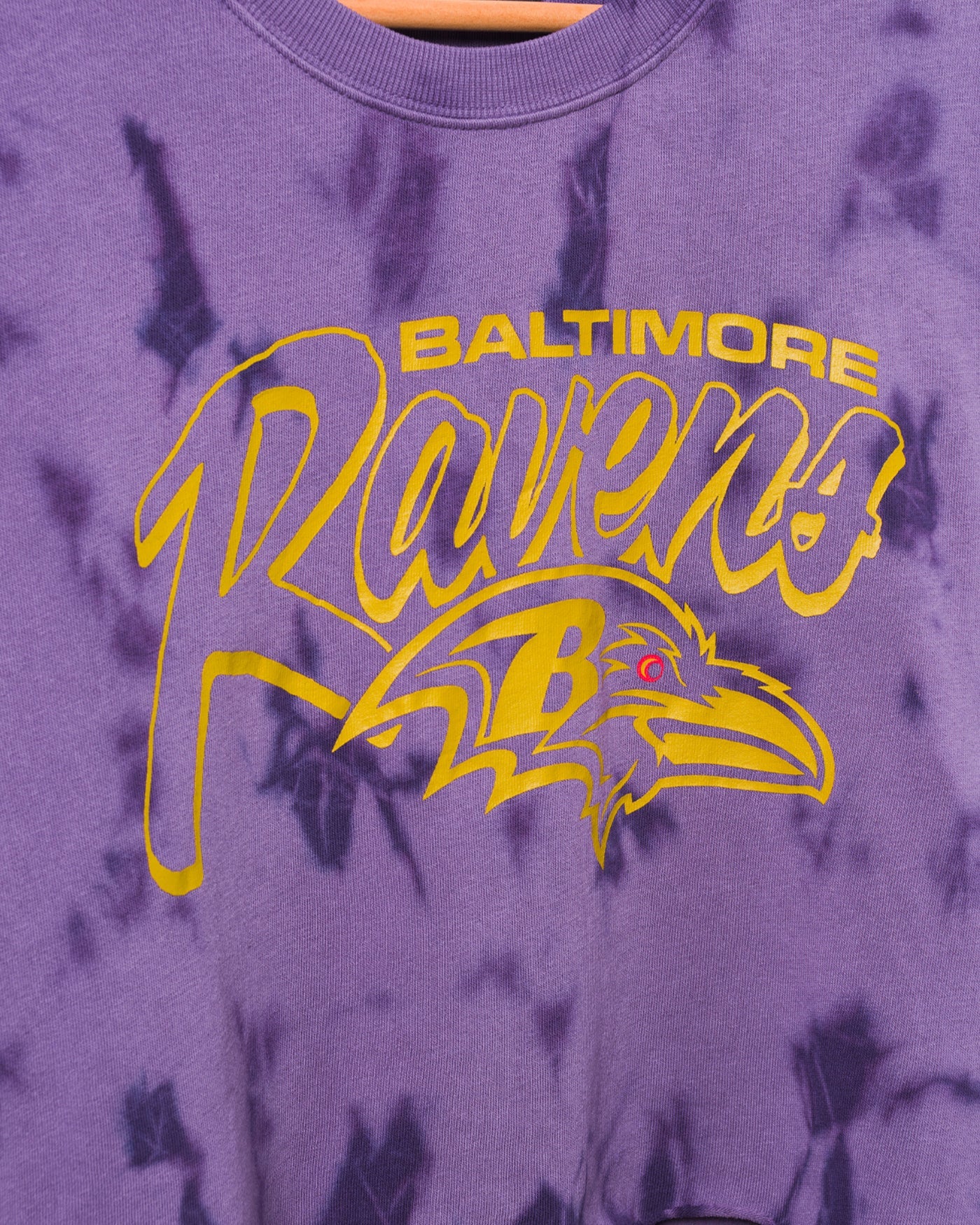 Women's Baltimore Ravens Long Sleeve Loose Knit Crop - Image 4