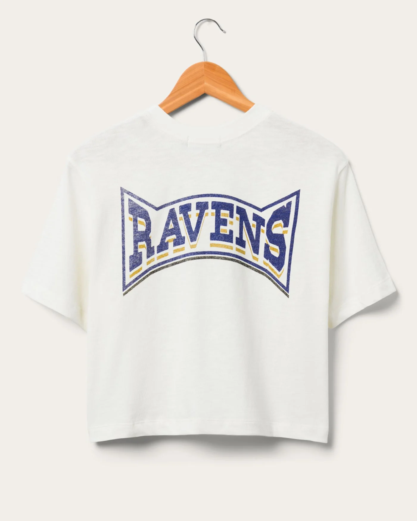 Women's Baltimore Ravens Mock Neck Crop Tee - Image 3