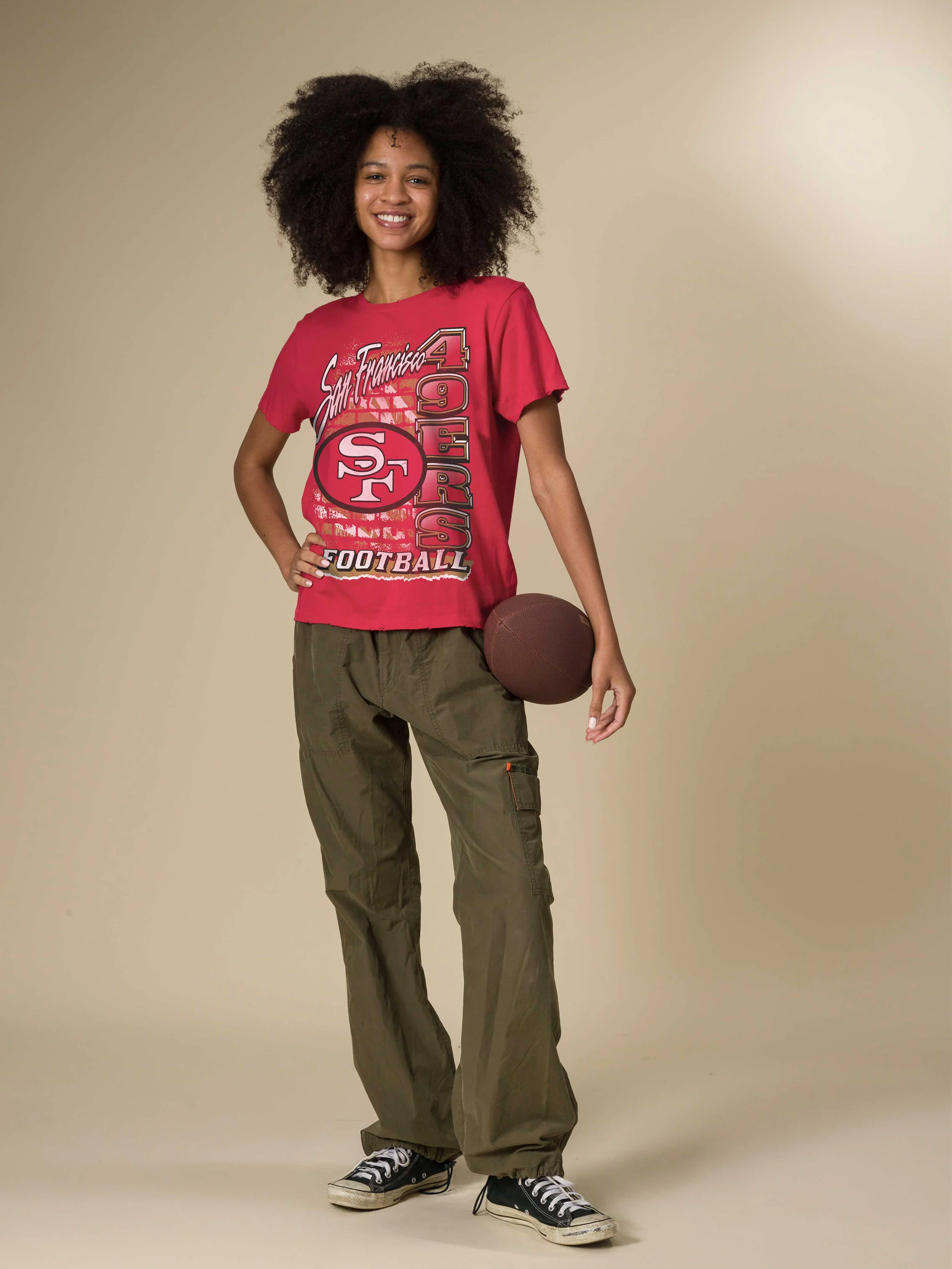 Women's San Francisco 49ers Brick Vintage Tee - Image 2