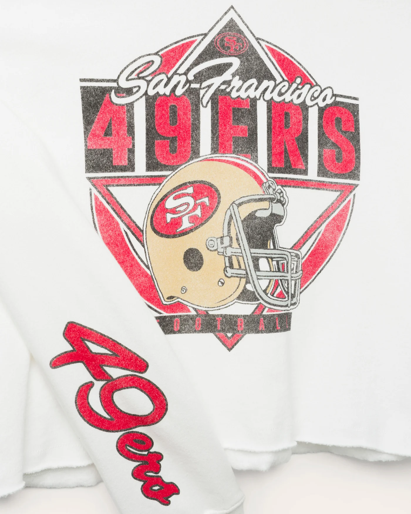 Women's San Francisco 49ers Helmet Crop Fleece - Image 5