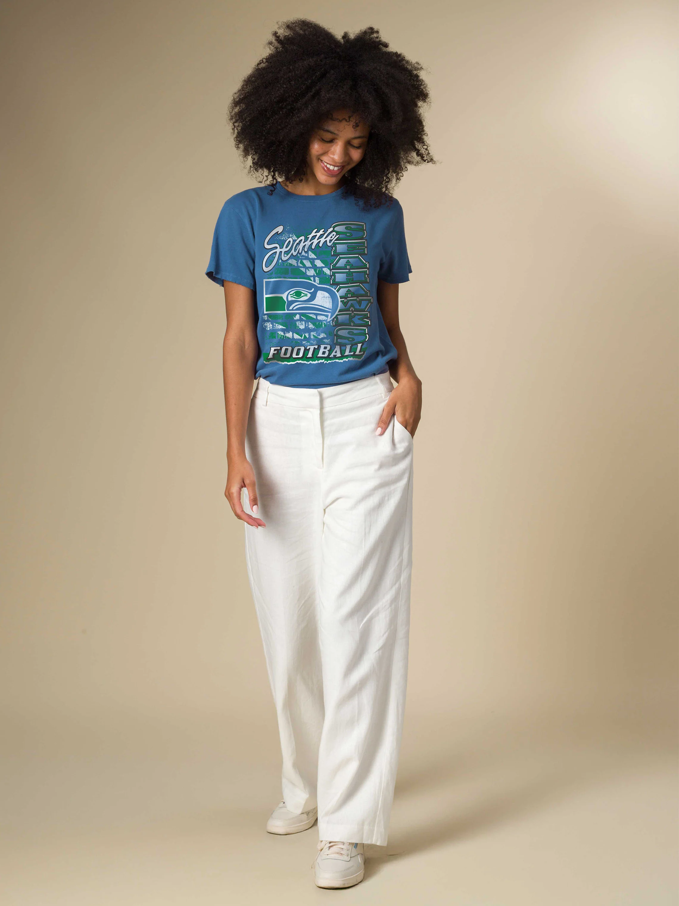 Women's Seattle Seahawks Brick Vintage Tee - Image 3
