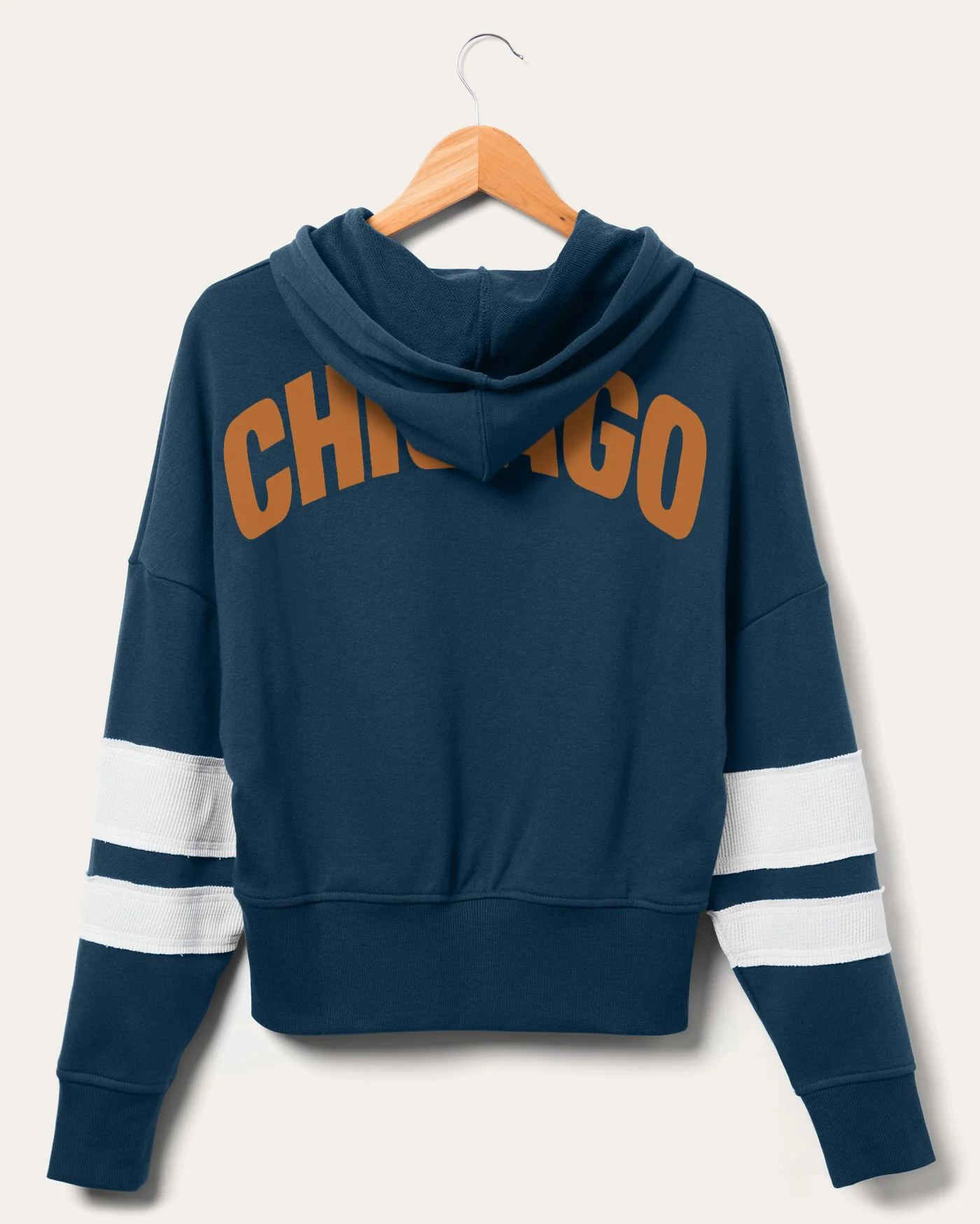 Women's NFL Bears Sideline Striped Fleece - Image 3