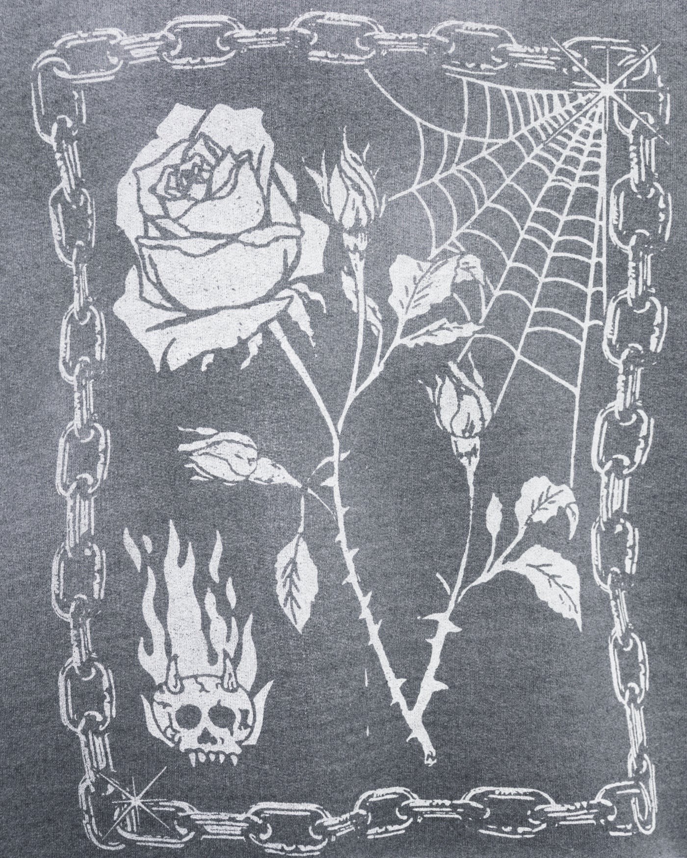 Women's Skulls and Roses Flea Market Fleece Tee - Image 5