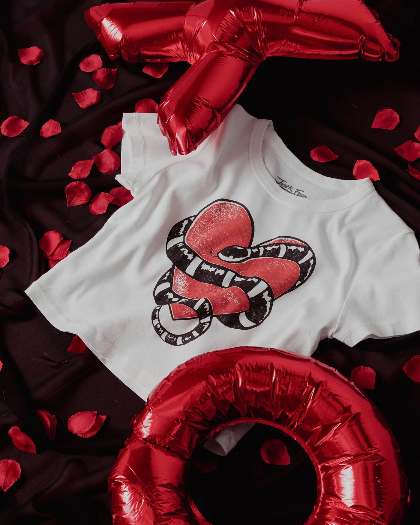 Women's Snake Heart Baby Tee - Image 2