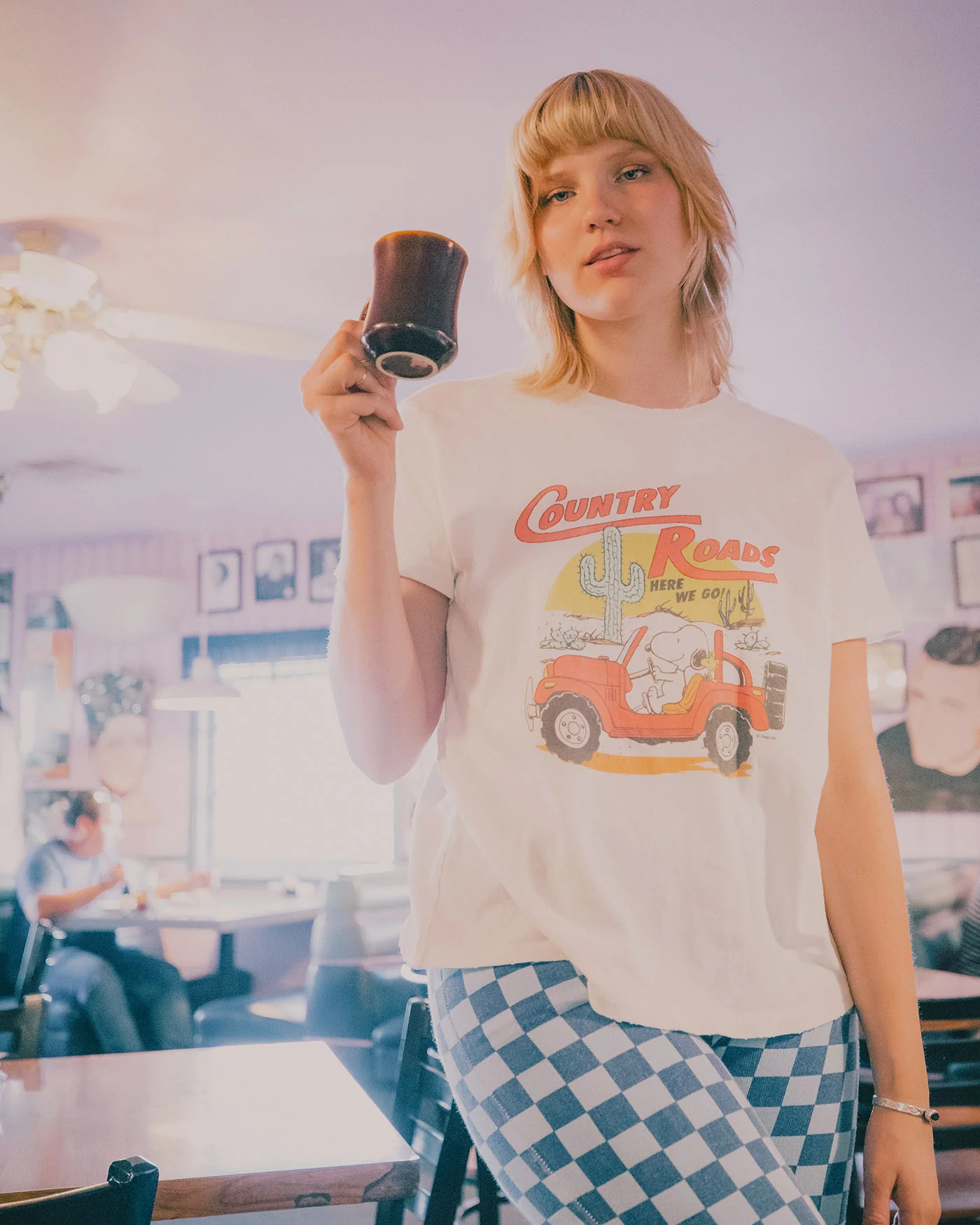 Women's Snoopy Country Road Vintage Tee - Image 2