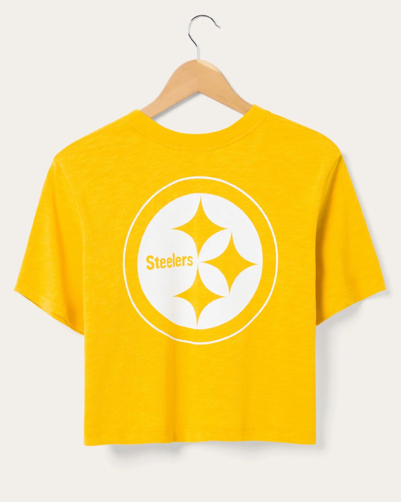 Women's Pittsburgh Steelers Dual Threat Mock Neck Crop Tee - Image 2