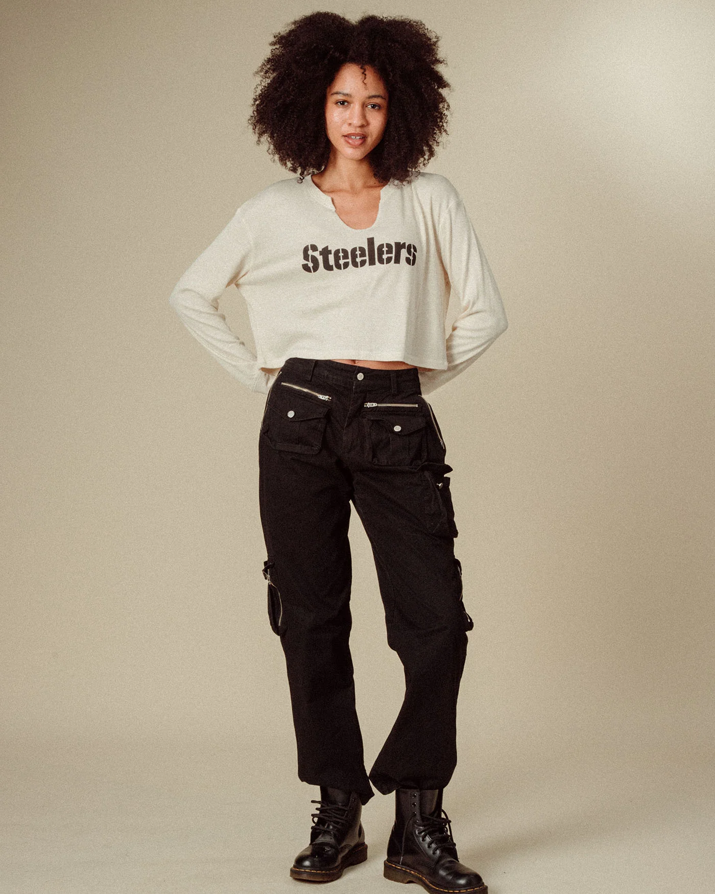 Women's Pittsburgh Steelers Sunday Crop Thermal - Image 2