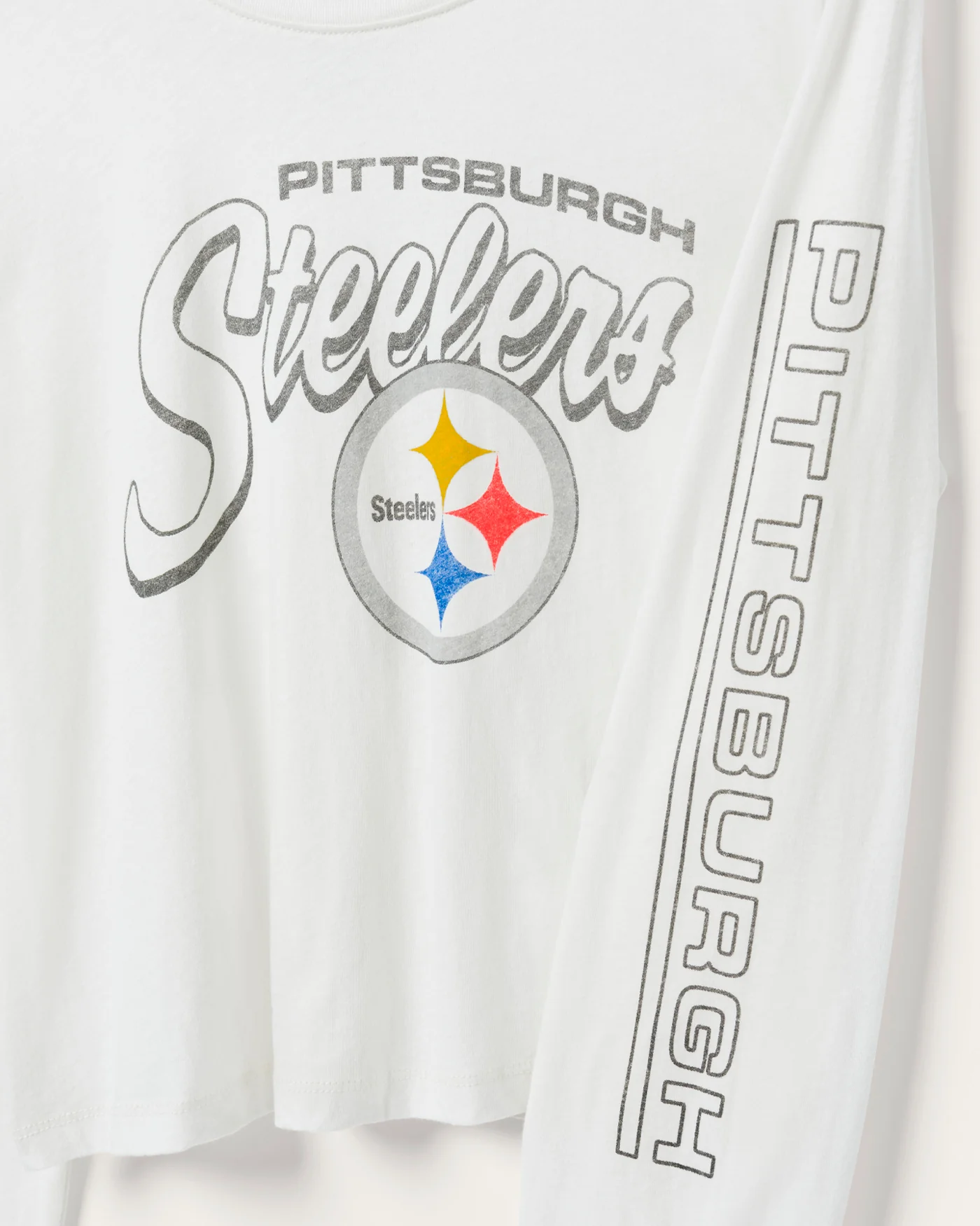 Women's Pittsburgh Steelers Touchdown Long Sleeve Crop Tee - Image 5