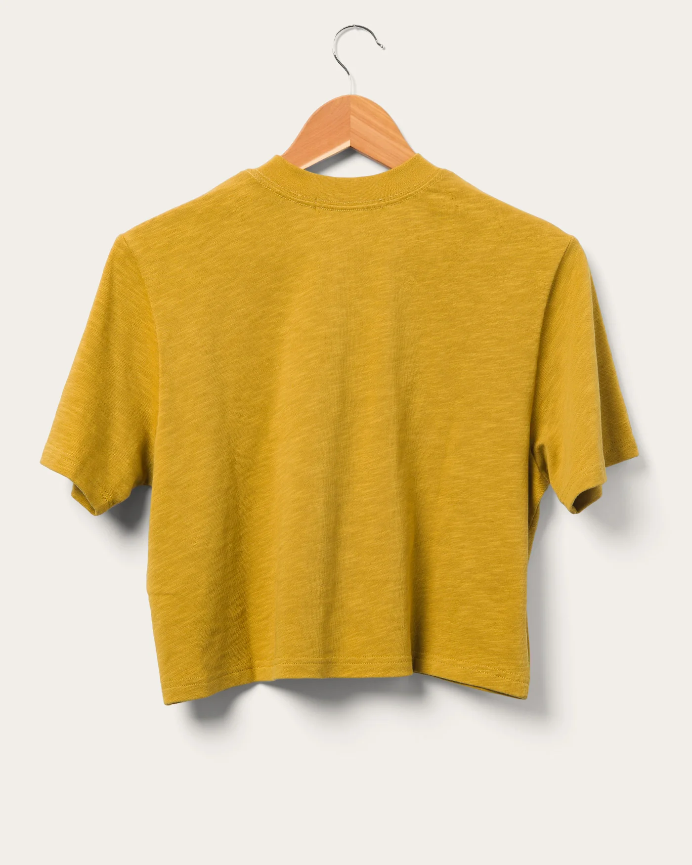 Women's The Beatles Strawberry Fields Crop Mock Neck Tee - Image 3
