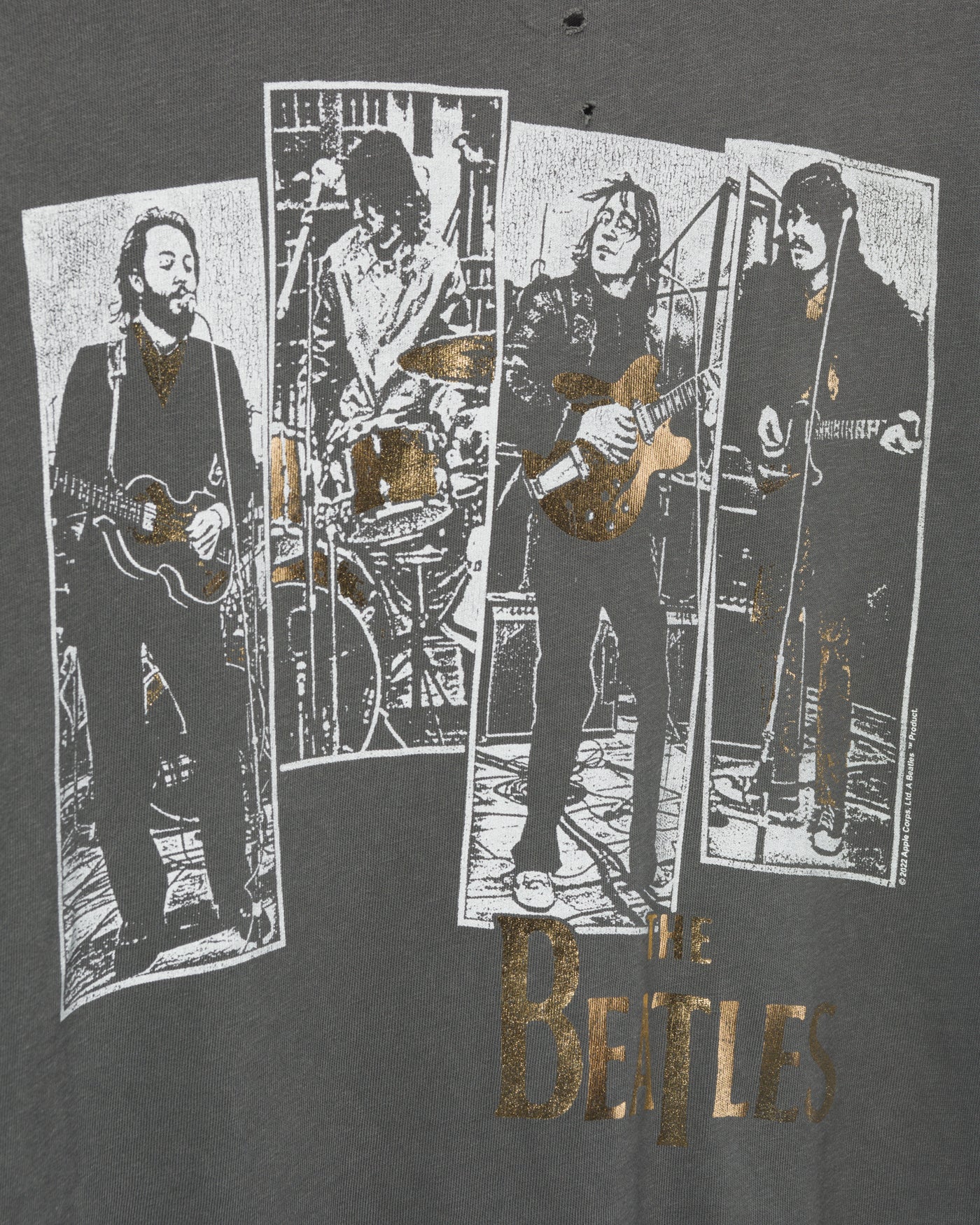 Women's The Beatles Rooftop Vintage Destroy Tee - Image 4