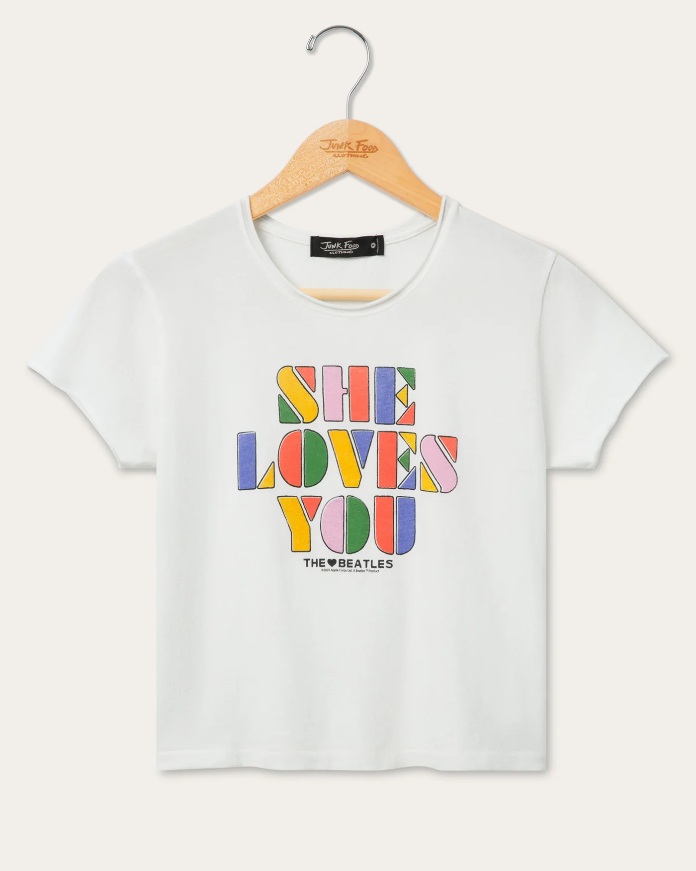 Women's The Beatles She Loves You Vintage Baby Tee