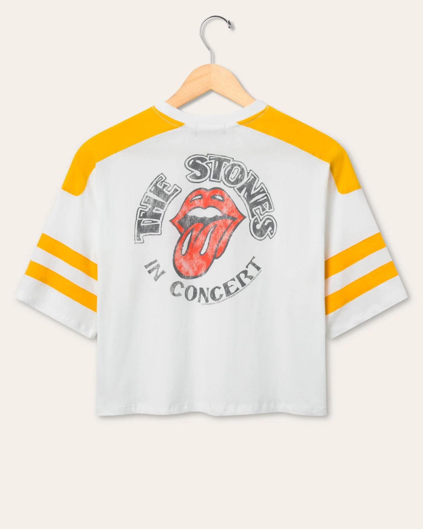Women's The Rolling Stones Striped Crop Tee - Image 4